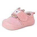 MASOCIO Baby Girl Shoes Infant Toddler First Walking Shoes Trainers 12-18 Months Size 4 UK Child Pink 2