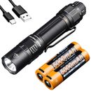 Fenix PD36 TAC 3000 Lumen Tactical Flashlight w/ 2x USB-C Rechargeable Batteries