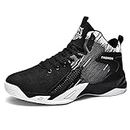 Floette Mens Fashion High Top Basketball Shoes Breathable Casual Walk Athletic Basketball Sneakers, A02, 10
