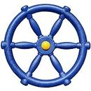 Jungle Gym Kingdom Pirate Ship Wheel for Kids - Toy Steering Wheel for Treehouse, Outdoor Playhouse, Backyard Playset or Swing Set - Playground Accessories & Attachments (Blue)