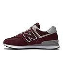 New Balance Homme NB 574 Sneakers, Rouge (Burgundy EVM), 37.5 EU