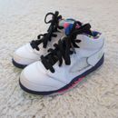 Jordan 5 Zapatos 10C Blanco Nike Tenis Retro Alterno Bel-Air Niños Niño Bebé