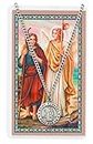 Round St. Raphael the Archangel Medal with Prayer Card