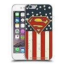 Head Case Designs Officially Licensed Superman DC Comics U.S. Flag Logos Soft Gel Case Compatible with Apple iPhone 6 / iPhone 6s