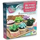 Felt Succulents Craft Kit. Make 6 Potted Colorful Plushies & A Display Rack. Mini Garden DIY Sewing Project, Activity Set, Arts & Crafts Supplies - Great Gift for Teens and Adults