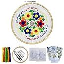 Embroiderymaterial Beginner Embroidery Flower Garden Design DIY Craft Hobby Kit (Multicolor4), Others,Others,Others