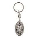 1.5" Large Miraculous Medal Keychain | Driver Accessories | Durable and Detailed Metal | Christian Automotive|