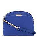 FashionPuzzle Saffiano Small Dome Crossbody bag with Chain Strap, Royal Blue, One Size