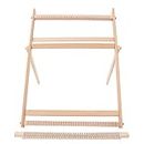Multi-Craft Weaving Loom with Stand Wooden Adjustable DIY Hand Weaving Machine Extra-Large Frame Weaving Sewing Machine 27.56 x 19.69 x 1.18in