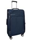 MY TRAVEL BAG Stoff Reisekoffer Trolley Erweiterbar mit Zwillingsrollen (M/L/XL/XXL oder 4er Set) Weichgepäck (Blau, Handgepäck (55cm))