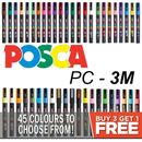 Uni Posca PC-3M Paint Marker Pens - Fine Nib - Every Colour - Buy 4 Pay For 3