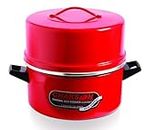 ANNA ALUMINIUM Chakson Choodarapetty Aluminum Pot thermal Rice Cooker 1 Kg, 6.4 Liters, Red