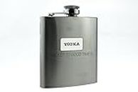 Full Colour Stainless Steel - 'Vodka: The Key to Good Times' - Travel Accessories for Men, Fathers, Grandad, and Dad - Perfect for Christmas or Birthdays
