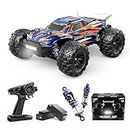 HYPER GO H16DR 1:16 Scale Ready to Run 4X4 Fast Remote Control Car, High Speed Big Jump RC Monster Truck, Off Road RC Cars, 4WD All Terrain RTR RC Truck with 2 LiPo Batteries for Boys and Adults