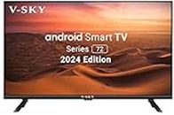 V-SKY 107 cm 43 inches Full HD Android Smart LED TV (Black) |Android LED (107 cm) |43EK72 Series