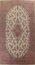 Vintage Ivory Floral Kirman Palace Size Rug 12x20 Wool Hand-made Dining Room Rug