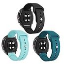 KUWAI 3 Pack Bands for Polar Vantage M2/M Band, Silicone Pure Color Sport Band compatible with Polar Vantage M2/M Band for Men Women Strap for Polar Vantage M2/M (C)