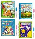 SUPER TOY Reusable Magical Water Painting Book for 2-5 years kids with Magic Doodle Pen quick dry Coloring paint Books-Multicolor (1)