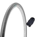 Shinko SR027 60056 27 Inch Bicycle Tire 0.05 inch (1.2 mm) Thick Tube Set DEMING L/X 27 x 1 3/8 Black