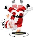 fizzytech Dancing Santa Claus Toy Upside Down Spinning Singing Electric Plush Christmas Toy Ideal for Xmas Holiday New Year Home Party Decoration Fun Interactive Animated Kids and Childrens