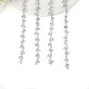 1 Yard Rhinestone Trim, Chain Bling Elegant Crystal Trim Chain for DIY Sewing Crafts Wedding Party Clothing Decoration