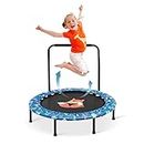 Kids Trampoline with Foldable Bungee Rebounder and Safety Padded Cover Mini Trampoline for Indoor and Outdoor use (Green)