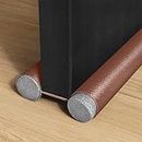 Aszoxc Door Draft Stopper Door Bottom Seal Strip Noise Blocker Draft Stopper for Bottom of Door Keeping Warm in and Cold Out (Brown)