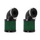 Air Cleaners, Easy Installation Motorcycle Air Filter Increase Power for 50cc 70cc 90cc 125cc Moped Scooter ATV Dirt Bike (Black Green)