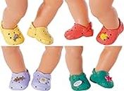 BABY born Holiday Shoes with Pins for 43 cm Doll - Four Colourful Decorative Accents - Easy for Small Hands, Creative Play Promotes Empathy & Social Skills, For Toddlers 3 Years & Up