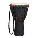 Star Musical and Handicraft - Djembe 10 Inches Diameter X 20 Inches Height Wooden Djembe Drum - Black (10 x 20 Inches)