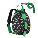 Mini Toddler Backpack,VASCHY Ultra Lightweight Tiny Little Kids Daycare Preschool Backpack School Bags for Boys with Leash Green Dinosaur