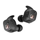 Sennheiser Sport True Wireless Earbuds -Bluetooth in-Ear Headphones, Music and Calls with Adaptable Acoustics,Noise Cancellation,Touch Controls, IP54 and 27-Hour Battery Life,Black