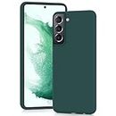 YATWIN Silicone Case for Samsung Galaxy S22, Soft-Touch, Shockproof, DustProof, Antiskid Full Body Armour Phone Cover for Samsung Galaxy S22 - Dark Green