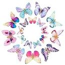 Rubywoo&chili 18 Stück Schmetterling-Haarclips, Damen Mädchen Kinder Haar Clips Set 3D Schmetterling Haarspange, Kopfschmuck für Braut Hochzeit Accessoire