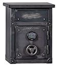 Longhorn Home Gun Safe Nightstand by Rhino Metals, LNS2618 Security Safe, End Table with Heavy Duty Drawer, 40 Minutes Fire Protection, Electronic Lock and Pistol Pocket Holder, 150lbs