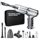ekbas Car Vacuum 15000PA 3 IN 1 Brushless Motor Handheld Cordless Rechargeable Portable Mini Wireless Cleaner Accessories for Men, Women,Car,Desktop Home Cleaning (Silver Grey)