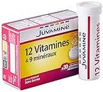JUVAMINE - 12 Vitamines & 9 Minéraux - Aide à réduire la fatigue - 30 Comprimés Effervescents