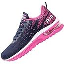 QAUPPE Womens Breathable Tennis Sneakers Comfortable Lightweight Air Running Sport Walking Shoes(Violet US 5.5 B(M)