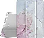 MOCA [Translucent Back] Smart Case for iPad Air 2 (2014 Launched) A1566 A1567 iPad Flip Cover (Pink Marble)