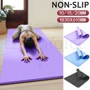 10/15/20MM Thick Yoga Mat Pad NBR Nonslip Exercise Fitness Pilate Gym Durable AU