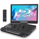 FANGOR 12 Inch Portable Blu Ray DVD Player with HDMI Output Built-in Rechargeable Battery, Sync Screen, AV Out/in, Dolby Audio, USB/SD Playback