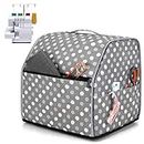 Luxja Serger Machine Cover with Storage Pockets, Serger Cover for Most Standard Sergers, Overlock Machine Cover (Compatible with Singer and Brother Serger Machine), Gray Dots