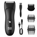 Portable Electric Men Shaving Pubic Hair Removal Clippers Groin Body Trimmer Kit