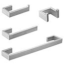 Fapully Bathroom Sets Accessories,16-Inch Brushed Nickel Bathroom Accessories Hardware Set with Towel Bar,Toilet Paper Holder,Towel Holder,Robe Hook for Bathroom,Stainless Steel Accesorios para Baños