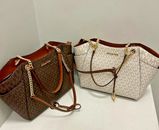 Michael Kors Women Lady Chain Mk Signature Logo Tote Handbag Purse Bag Shoulder