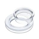 Max-Tonsen Standard Size Silicone Umbrella Hole Ring Plug and Cap Set for Glass Outdoors Patio Table Deck Yard, 2 Inch (Clear)