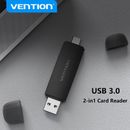 Lector de tarjetas Vention 2 en 1 USB3.0 tipo C a micro SD TF lector de tarjetas