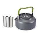 ELECTROPRIME Cookware Kettle Hiking Water Teacups Home Kitchen Camping Picnic Black
