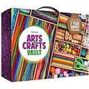 Dan&Darci Arts and Crafts Vault - Craft Supplies Kit in a Box for Kids Ages 4 5 6 7 8 9 10 11 & 12 Year Old Girls & Boys - Crafting Set Kits - Easter Gift Ideas for Kids Art Activity Gifts