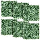 Yaheetech 6PCS 20 x 20 inch Artificial Boxwood Plants Wall Panel Hedge Greenery Garden Home Decorations Green